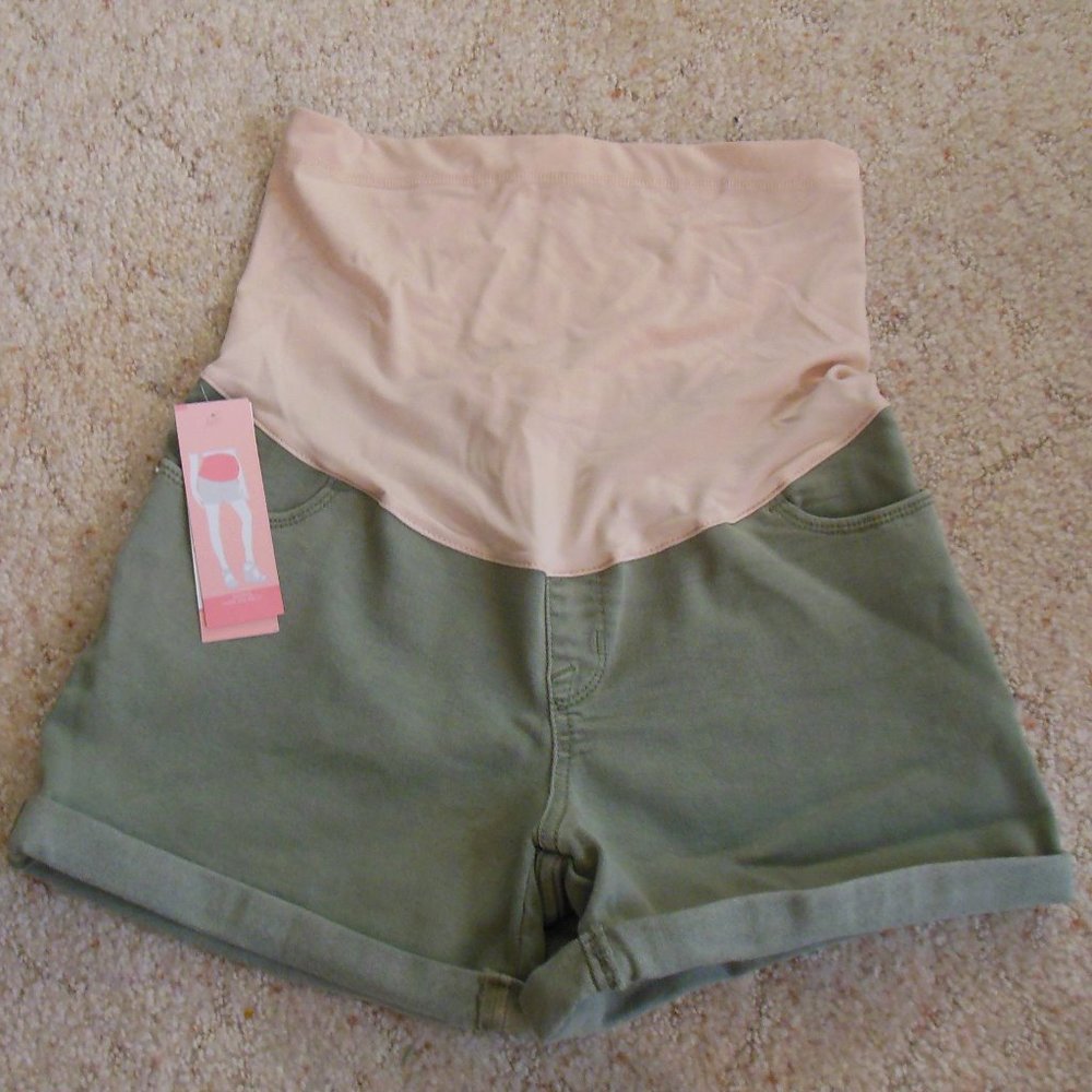 Liz Lange Maternity Green Midi Shorts